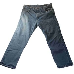 Wrangler Denim Jeans Men's 36x29 Blue Straight Fit Zip Fly Classic 5 Pocket READ